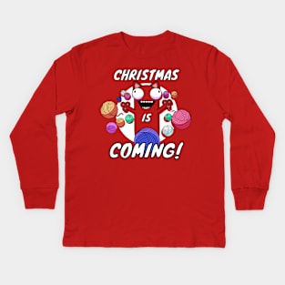 Christmas cat Kids Long Sleeve T-Shirt